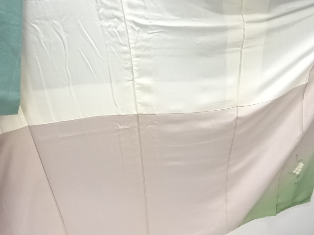  作家物　手描き友禅枝花模様訪問着